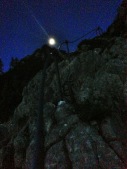 Nachts am Klettersteig